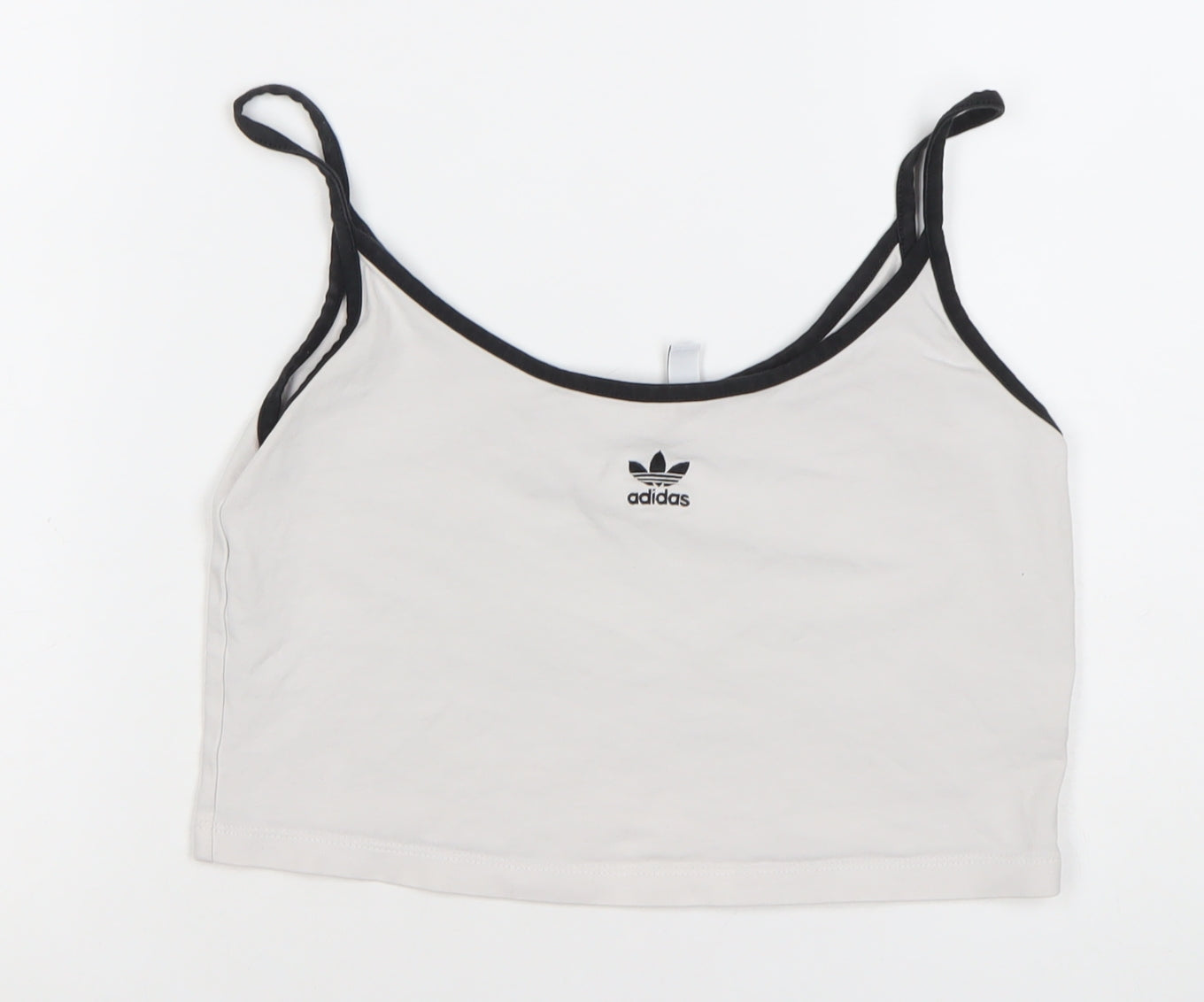 Adidas Womens White Tank Top Size 10 Camisole Slim Fit
