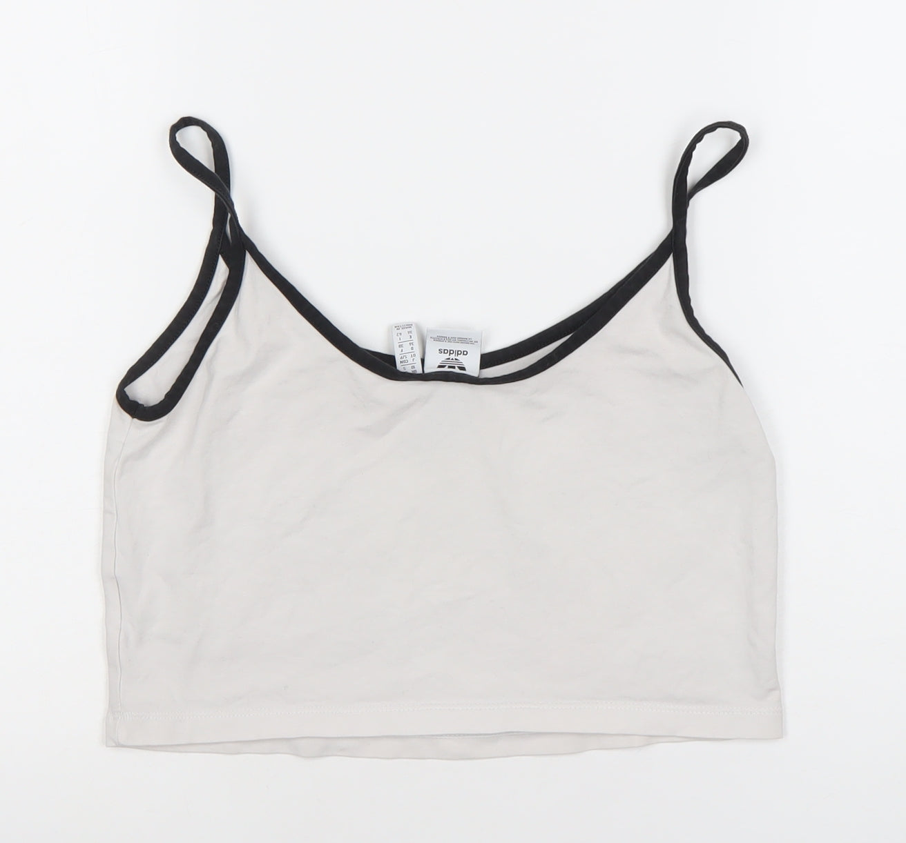 Adidas Womens White Tank Top Size 10 Camisole Slim Fit