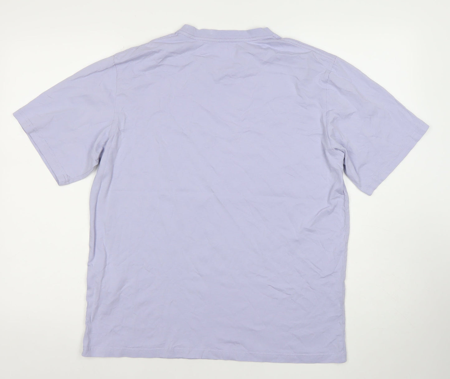 Jack & Jones Men’s Purple Medium Crew Neck Cotton T-Shirt