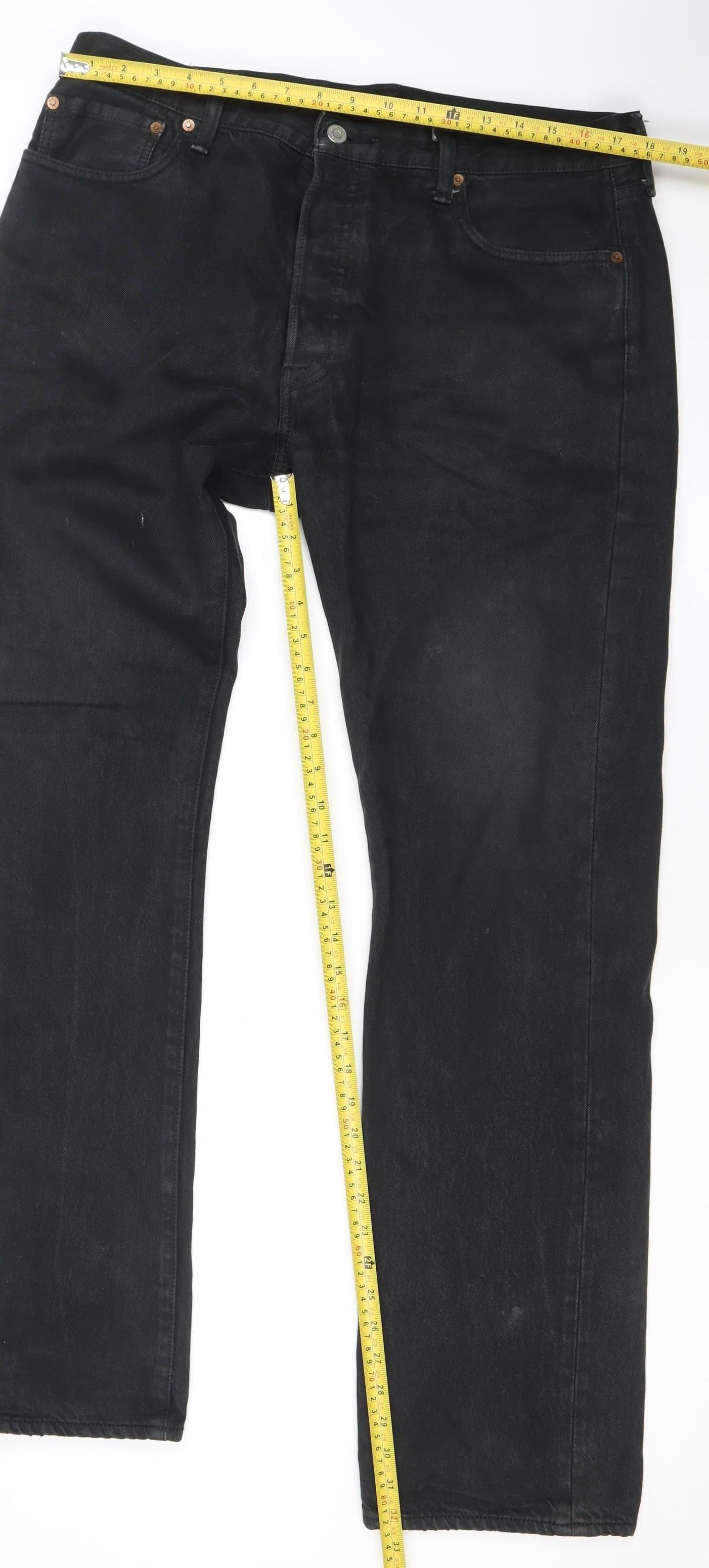 Levi's 501 Men's Black Regular Straight Denim Jeans W36 L34