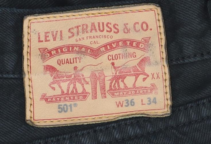 Levi's 501 Men's Black Regular Straight Denim Jeans W36 L34