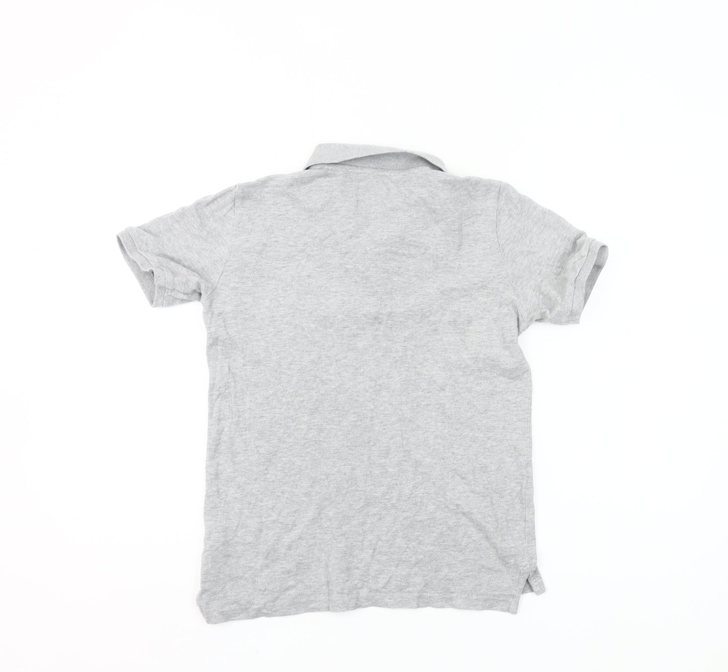 Lyle & Scott Boys Grey Polo Shirt 10-11 Years Cotton Short Sleeve