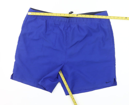 Nike Men’s Blue Swim Shorts XL Elastic Waist Mesh Lined Lightweight