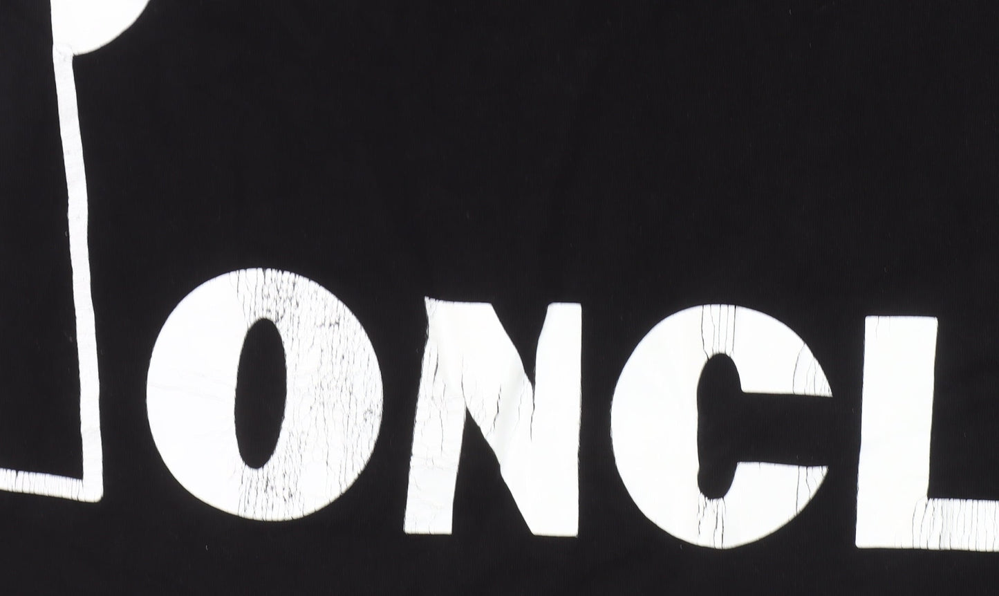 Moncler Men's Black XL Designer Logo Graphic Cotton T-Shirt