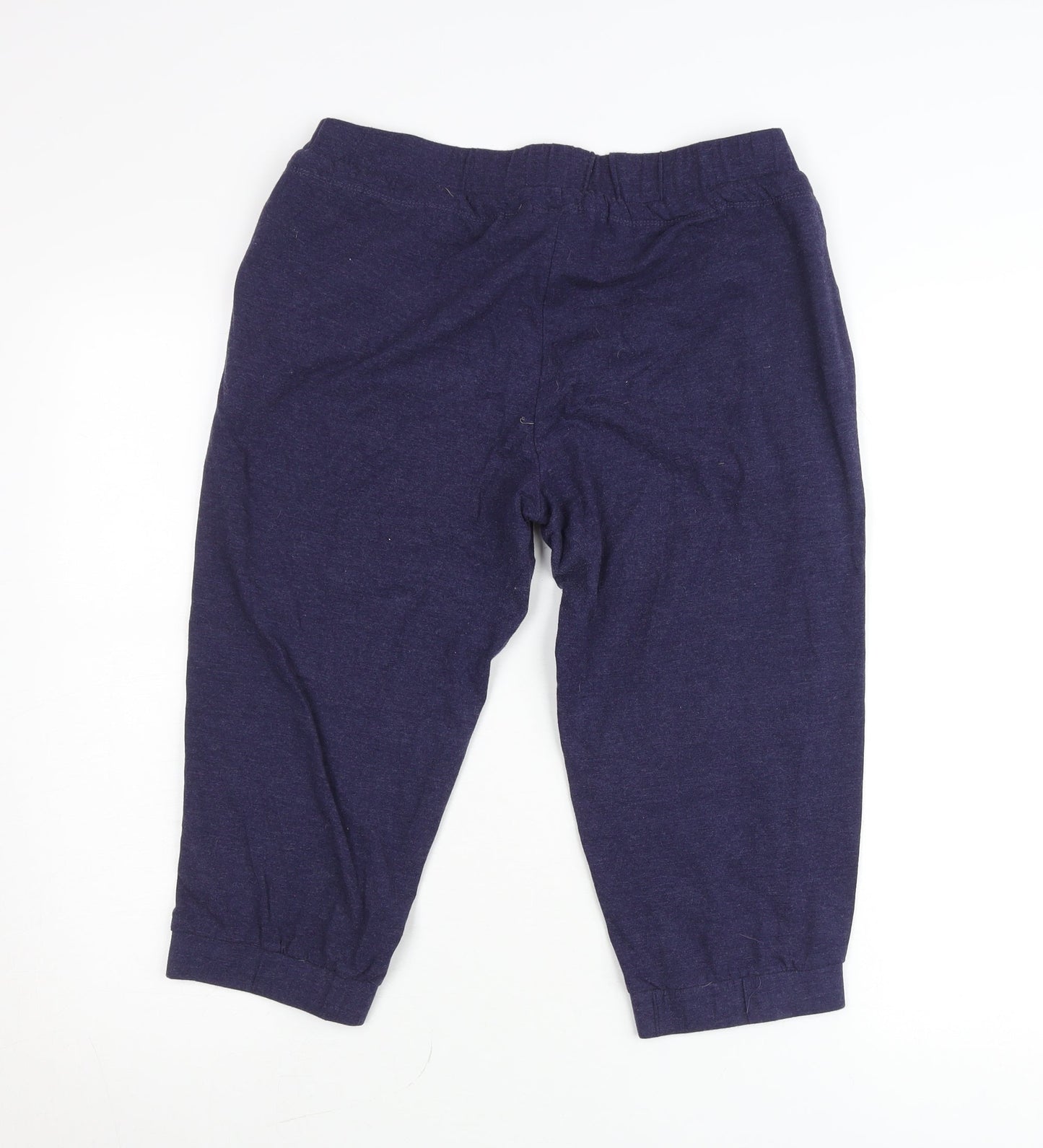 Reebok Womens Blue Jogger Trousers Size 10 Cotton Blend Stretch
