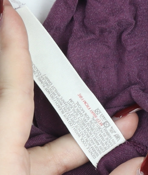 Fat Face Womens Purple Long Sleeve Basic T-Shirt Size 10