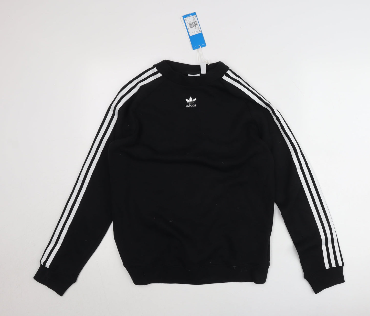 Adidas Womens Black Crew Neck Pullover Jumper Size 12 Regular