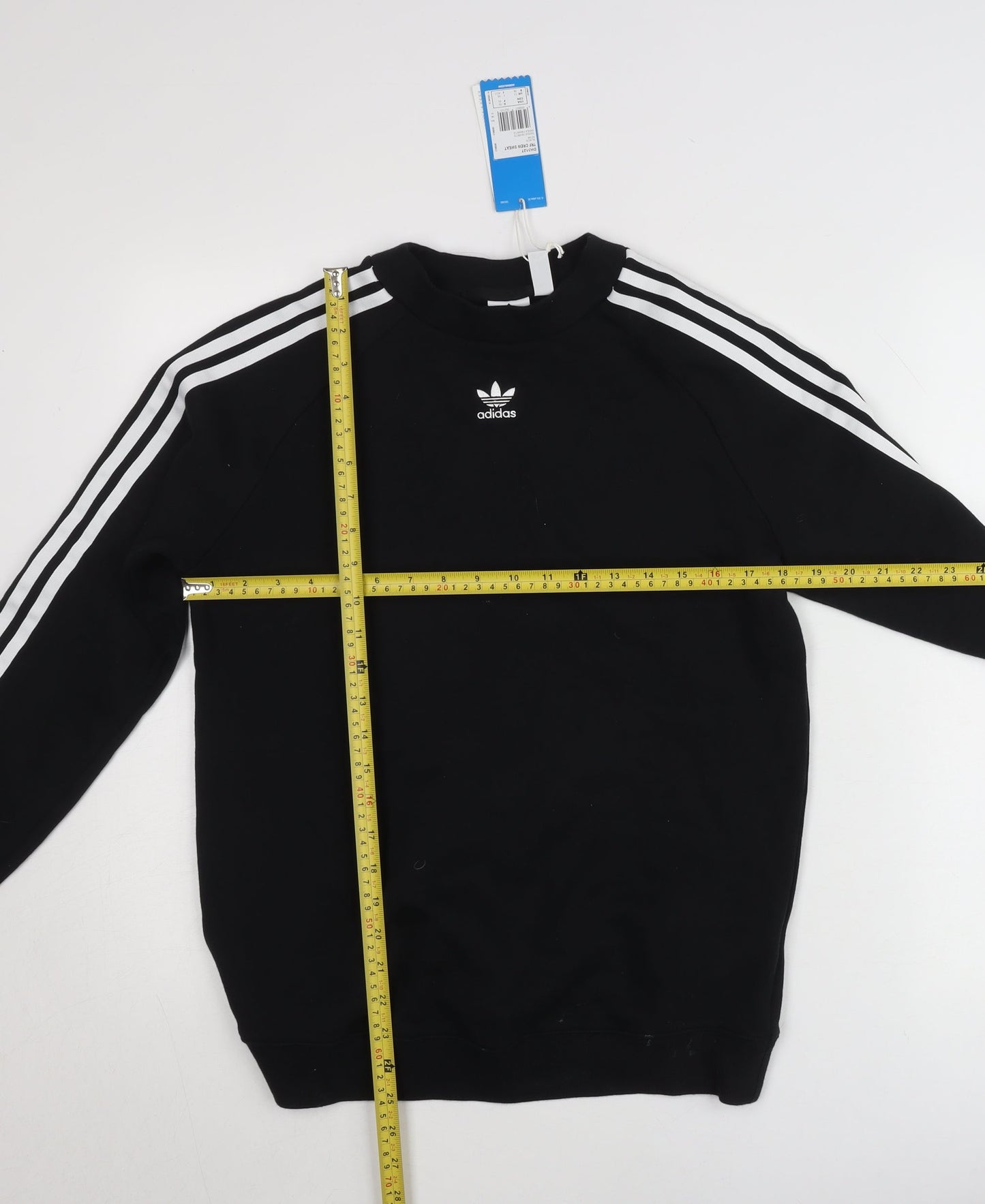 Adidas Womens Black Crew Neck Pullover Jumper Size 12 Regular