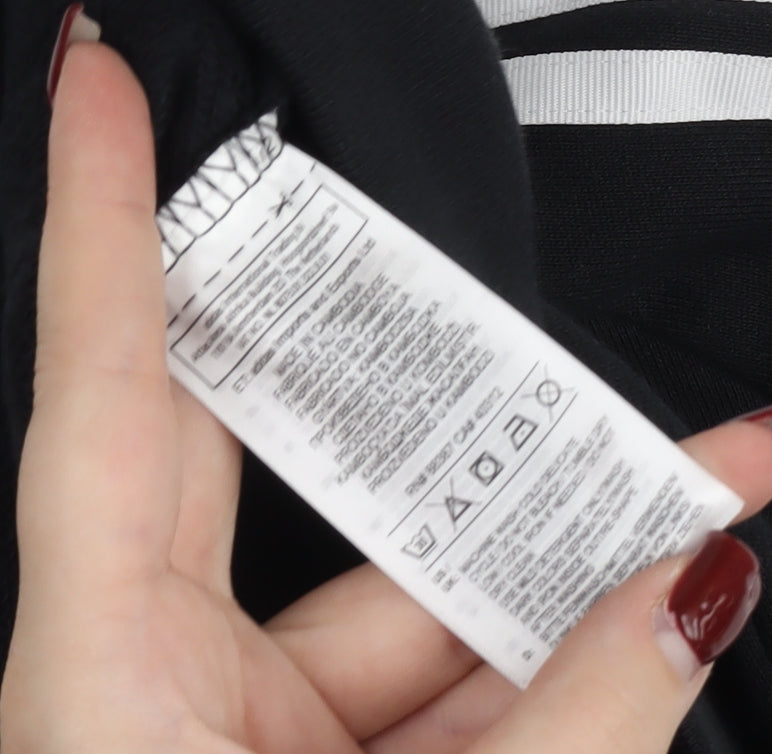 Adidas Womens Black Crew Neck Pullover Jumper Size 12 Regular