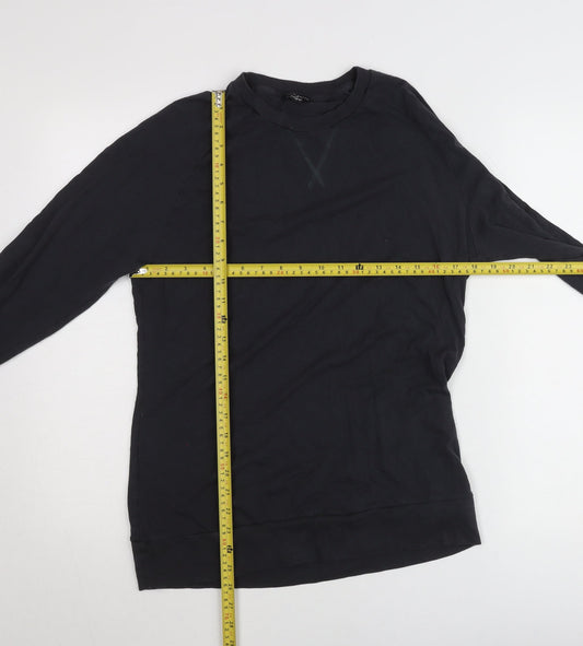 Marks and Spencer Men’s Black Cotton Modal Pullover Jumper Size M