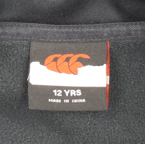 Additional view of Canterbury boys’ black red 12 years track jacket rugby sports top