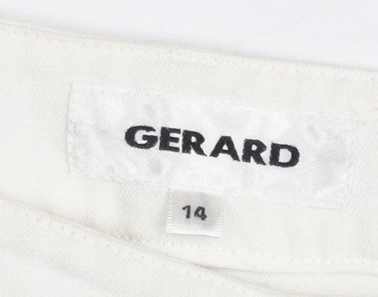 Additional view of Gerard women’s white straight stretch jeans, size UK 14
