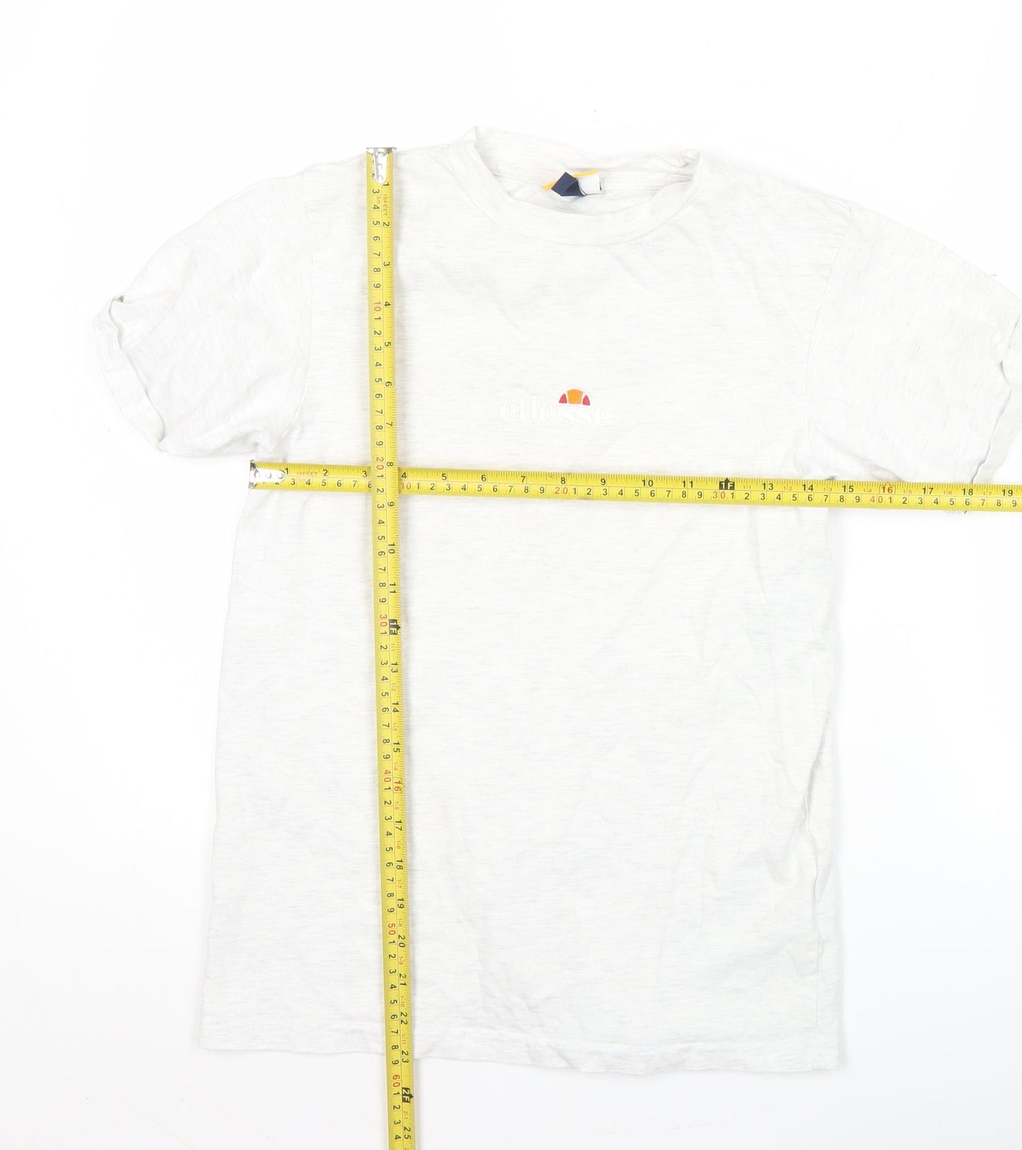 Ellesse Womens White UK 4 Cotton T-Shirt Short Sleeve Casual