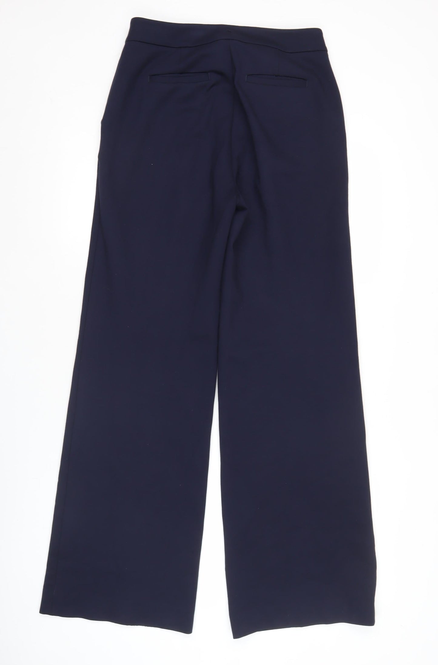 Boden Women’s Blue Wide-Leg Trousers Size 10R Viscose Blend