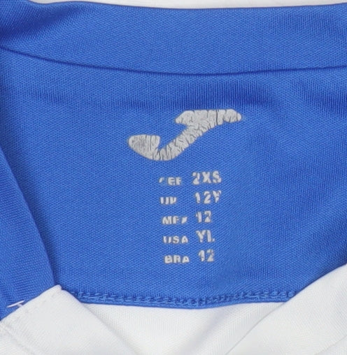 Additional view of Joma boys’ white blue sports t-shirt 12 years badminton academy activewear