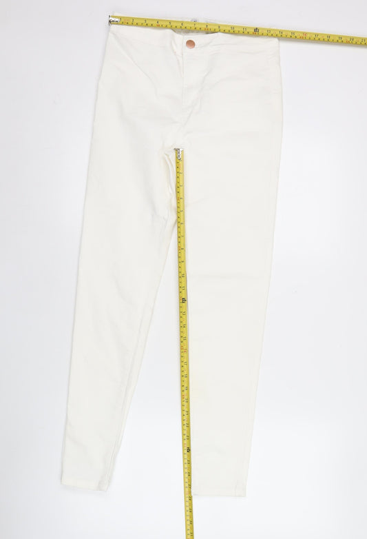 Denim Co. Womens White Skinny Jeans Size 10 Slim Fit Stretch