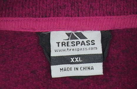 Trespass Womens Purple 2XL Fleece Activewear Jacket with Full Zip