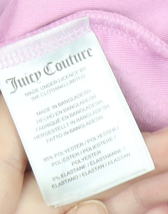 Juicy Couture Women’s Pink Velour Sweatshirt S Embroidered Logo