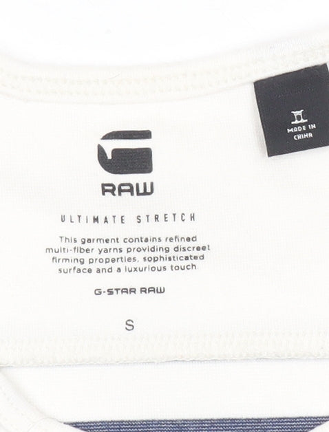 G-Star Raw Women's Blue Striped Slim Fit Tank Top Size S