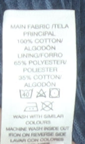Additional view of Dunnes girls’ blue corduroy a-line skirt 7-8 years button detail
