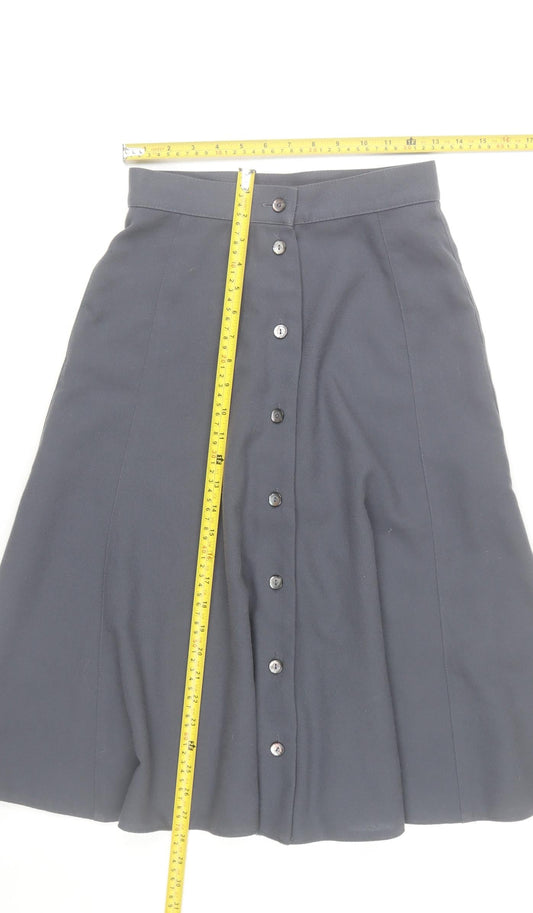 Marks and Spencer Women’s Grey Button Front A-Line Long Skirt Size 12
