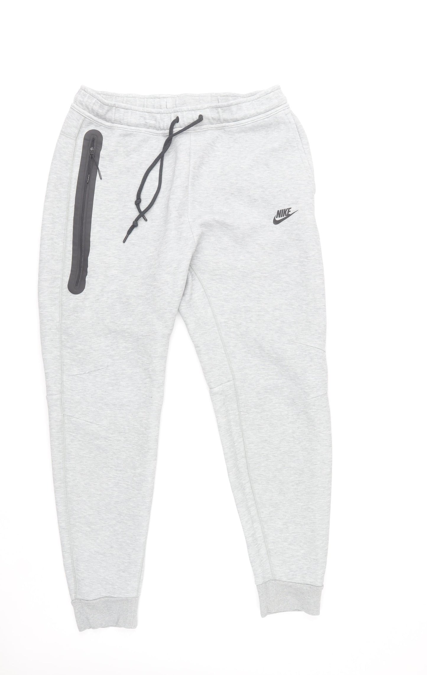Nike Men’s Grey Jogger Trousers L Regular Fit Zip Pockets