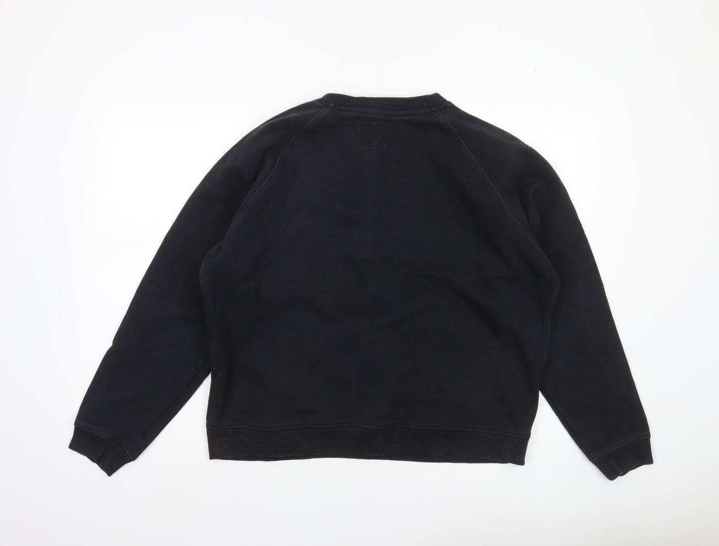 Jack Wills Women's Black Size 14 Crew Neck Cotton Sweatshirt