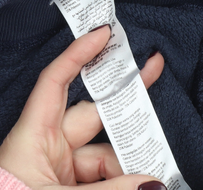 Jack Wills Women’s Navy Sweatshirt UK 10 Cotton Blend Logo