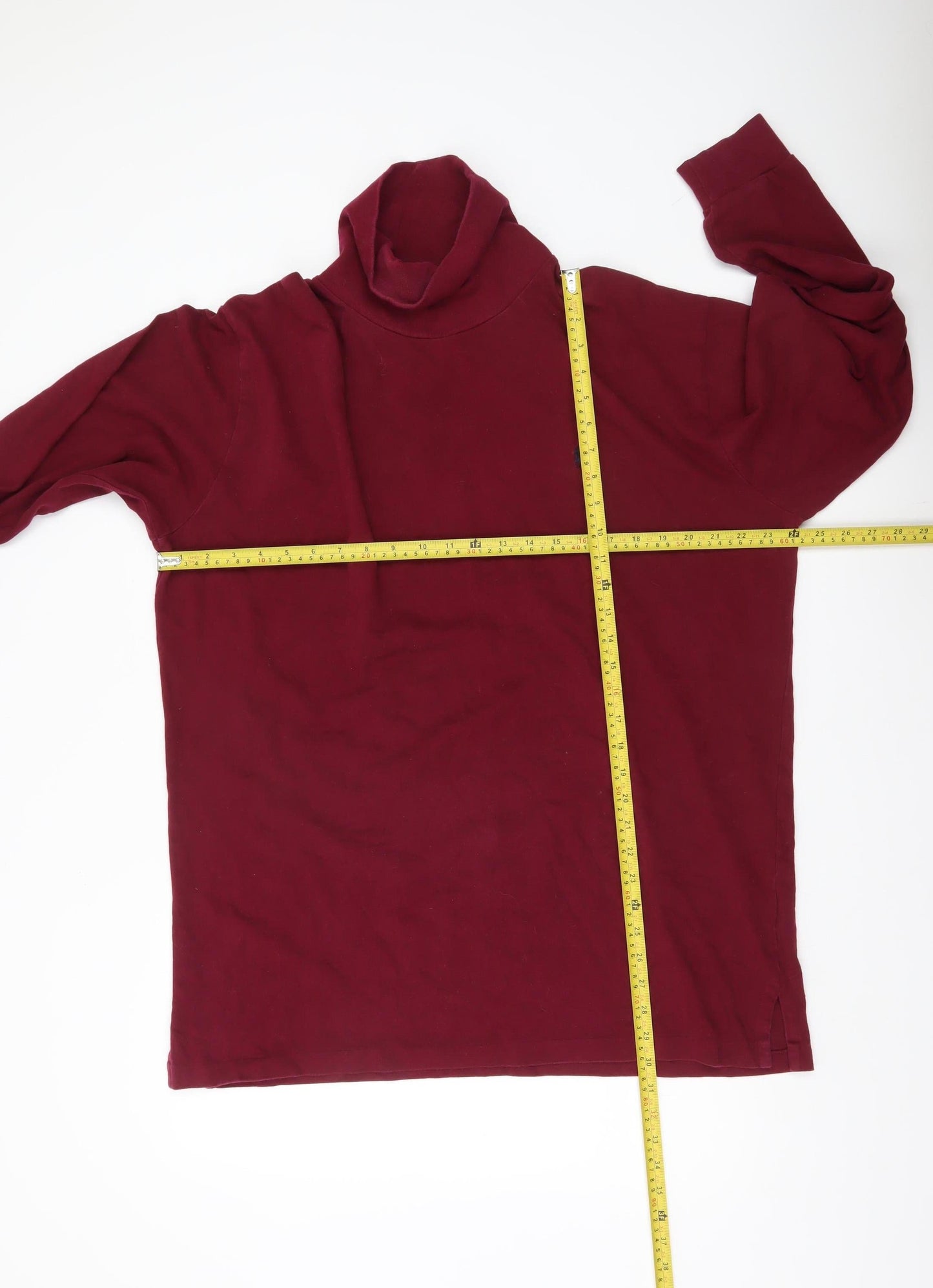 Polo Ralph Lauren Men's Red XL Roll Neck Cotton Long Sleeve Shirt