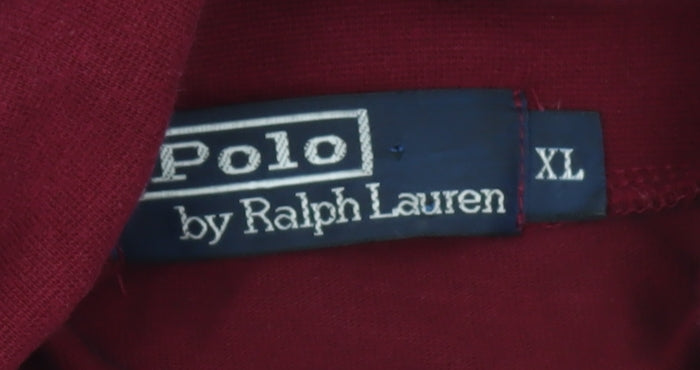 Polo Ralph Lauren Men's Red XL Roll Neck Cotton Long Sleeve Shirt