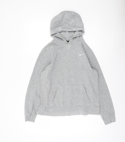 Nike Boys Grey Pullover Hoodie XL 13-14 Years Sportswear Sweatshirt