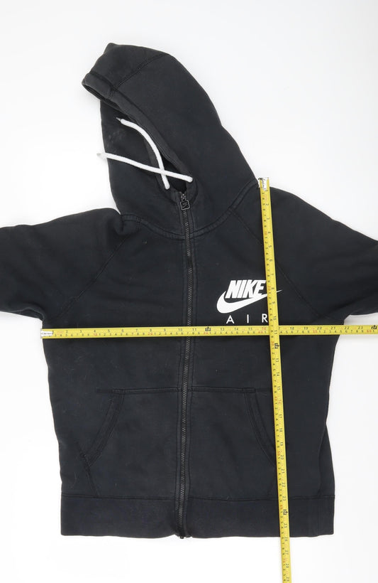 Nike Men’s Black Full Zip Hoodie M Sportswear Cotton Blend