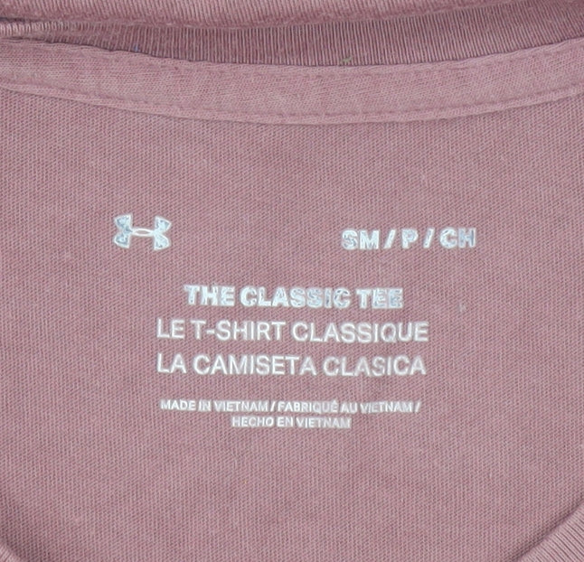 Under Armour Men’s Pink Small Classic Logo Sports T-Shirt