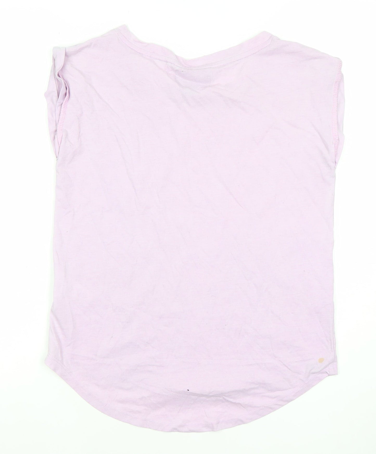 Tokyo Laundry Womens Pink Size 10 Sleeveless Crew Neck Printed T-Shirt