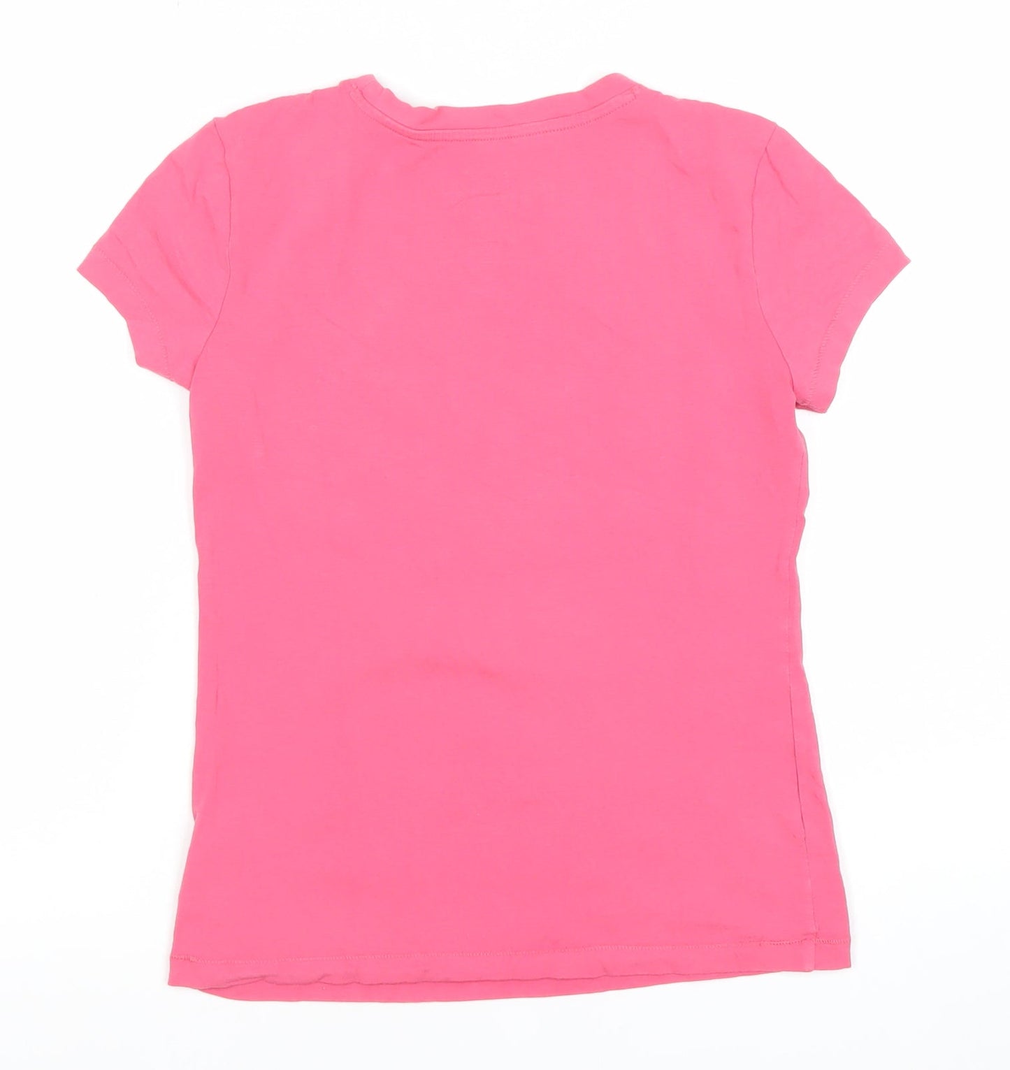 Tommy Hilfiger Womens Pink Rhinestone T-Shirt Size M