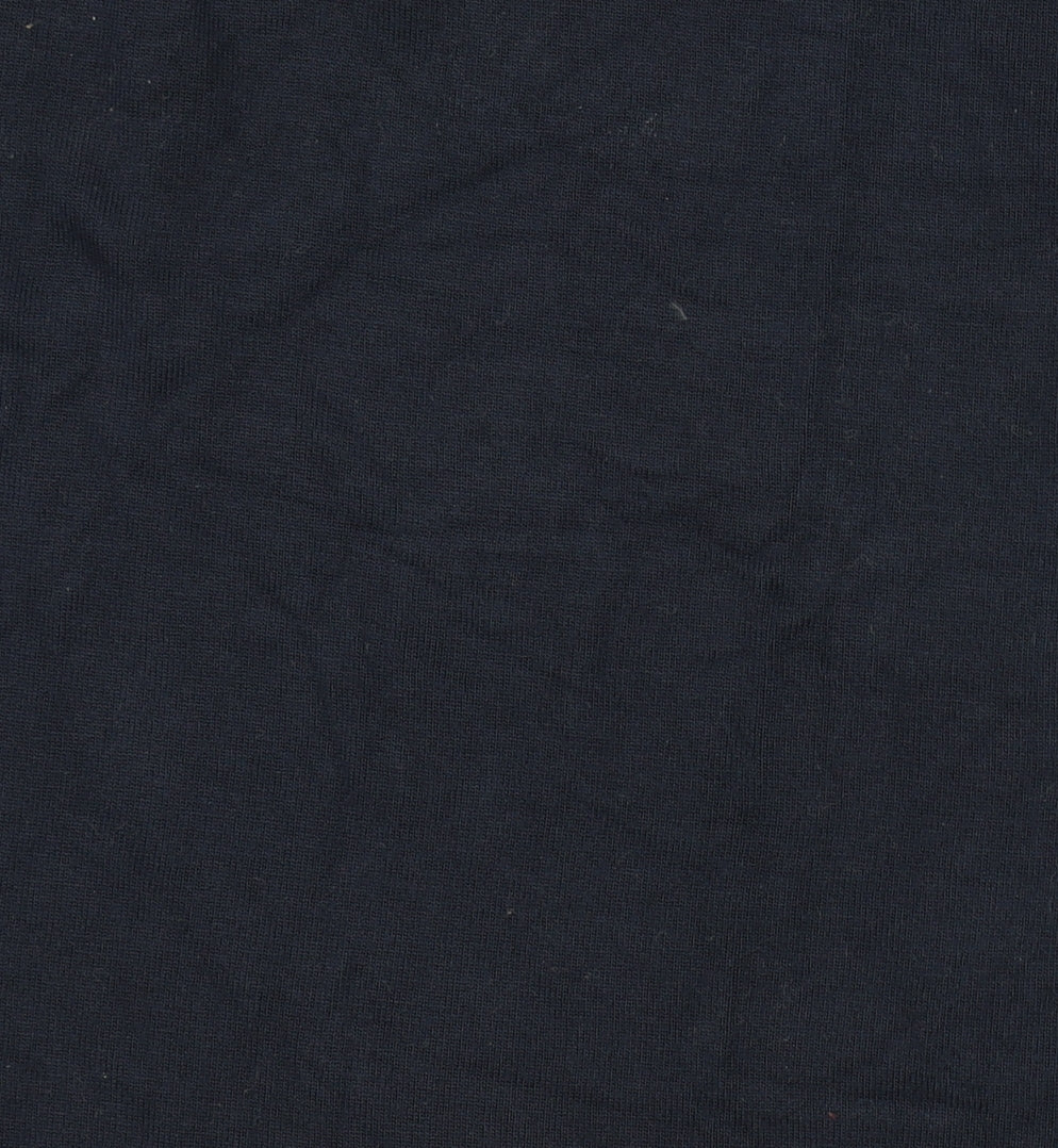 Regatta Womens Blue Cotton Blouse Size 14 Short Sleeve Button Detail