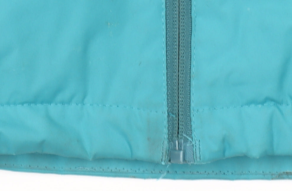 Regatta Girls Blue Waterproof Hooded Rain Coat Jacket 7-8 Years