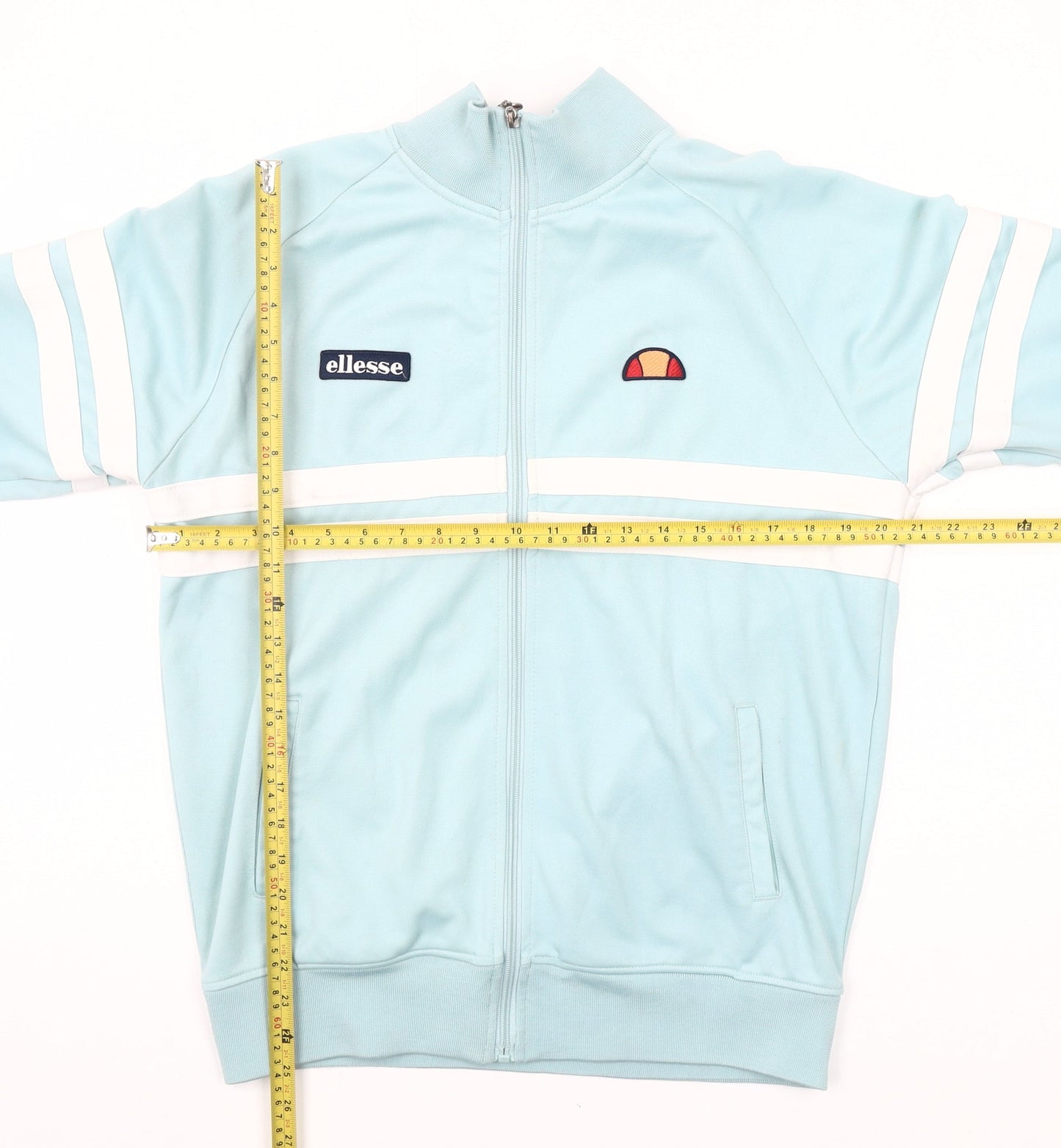 Ellesse Men’s Blue Full Zip Sweatshirt Jacket Size M Logo Retro Style