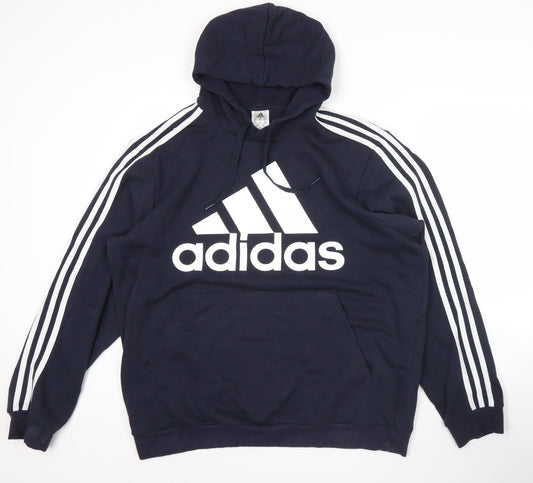 Adidas Men’s Blue Pullover Hoodie 3XLT Big & Tall Sportswear