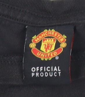 Additional view of Manchester United boys’ black 6-7 years short sleeve cotton football t-shirt