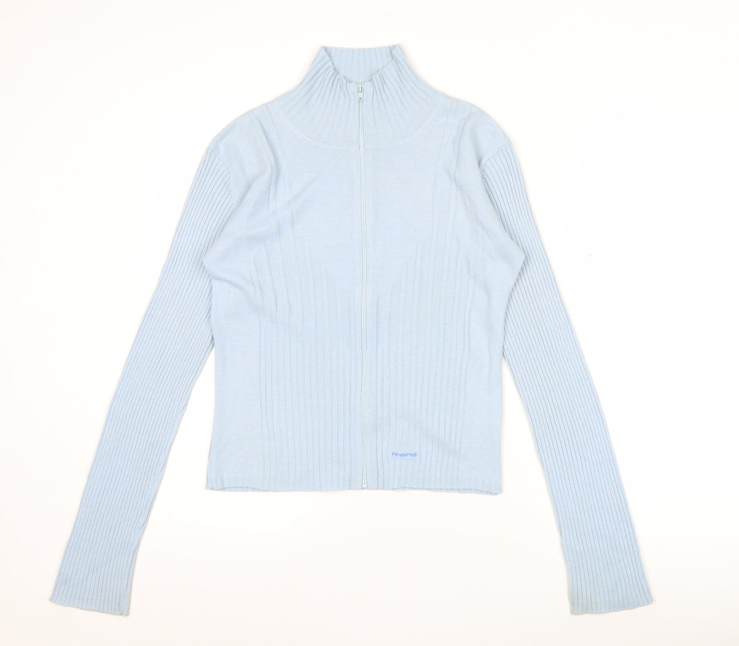 Firetrap Womens Blue High Neck Full Zip Jumper Size L