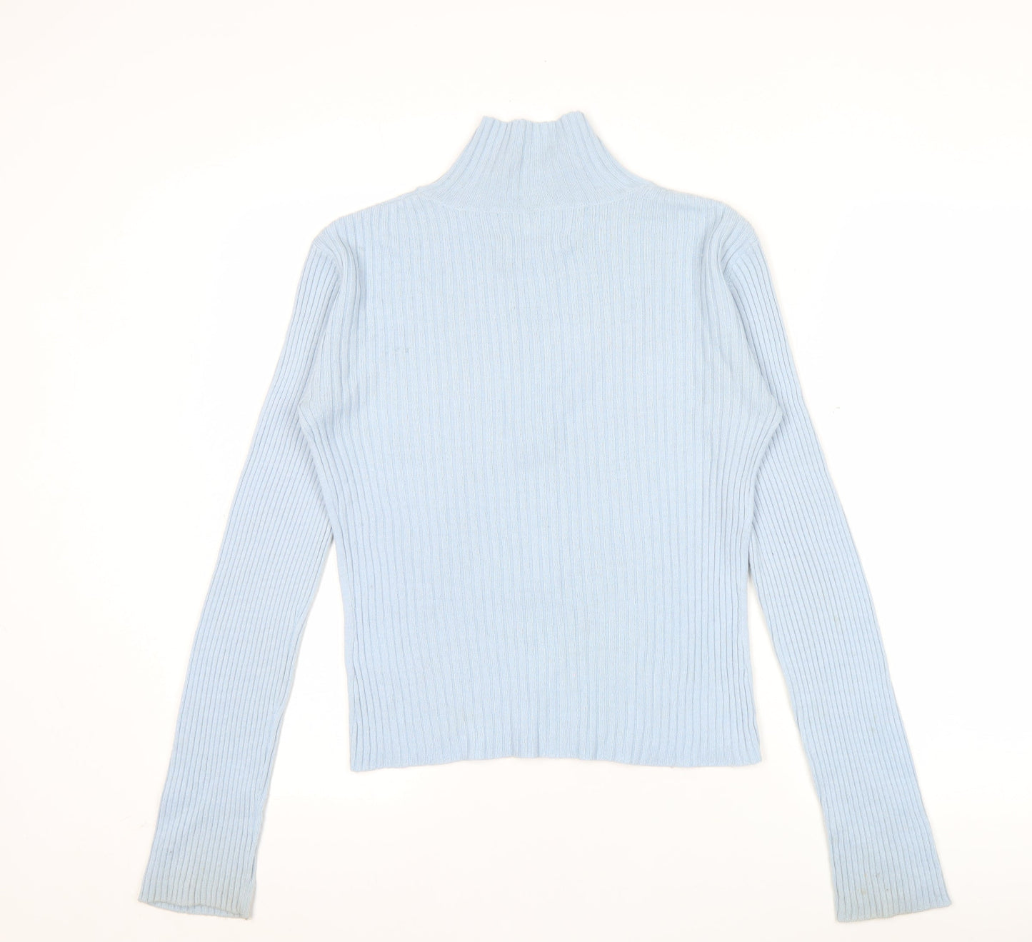 Firetrap Womens Blue High Neck Full Zip Jumper Size L