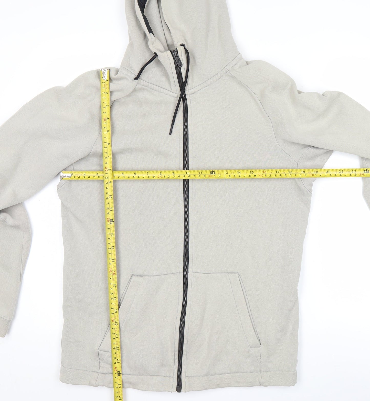 Nike Men’s Beige Small Full Zip Hoodie Jacket With Pockets
