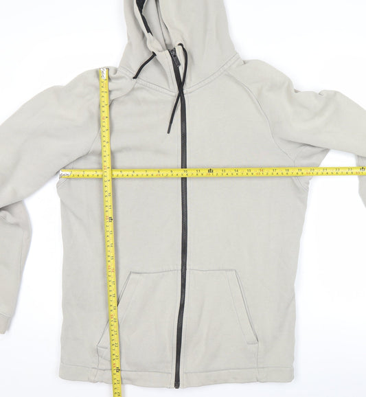 Nike Men’s Beige Small Full Zip Hoodie Jacket With Pockets