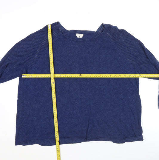 Fat Face Womens Blue Cotton Relaxed Tunic Top Size 18