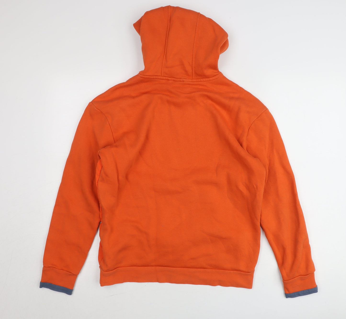 Adidas Men’s Orange Pullover Hoodie Size L Sports Fleece