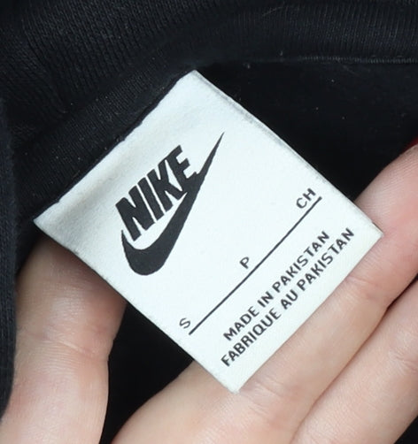 Nike Men's Black Pullover Hoodie S Regular Fit Fleece Sportswear
