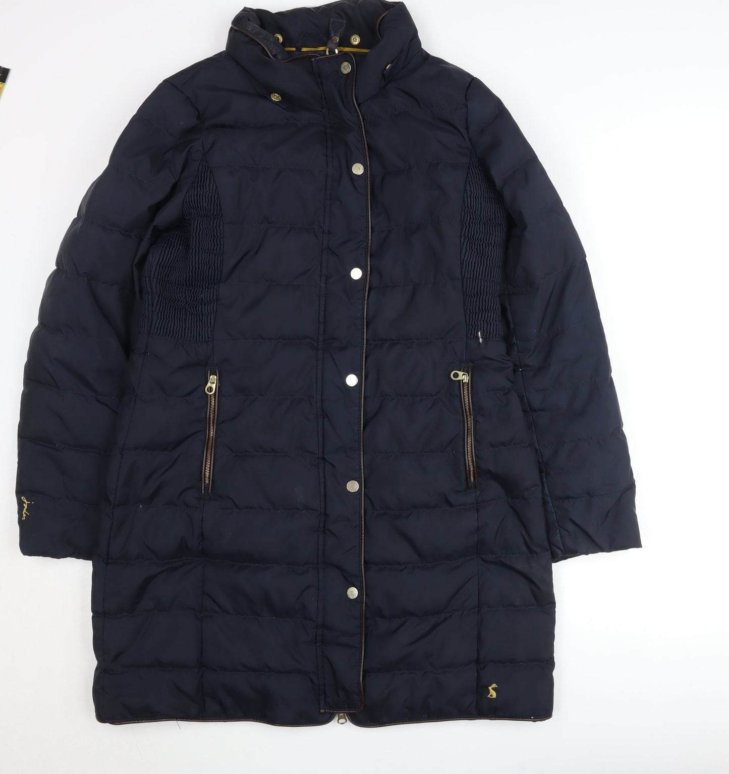 Joules Womens Blue Size 14 Long Puffer Coat Jacket Winter Travel