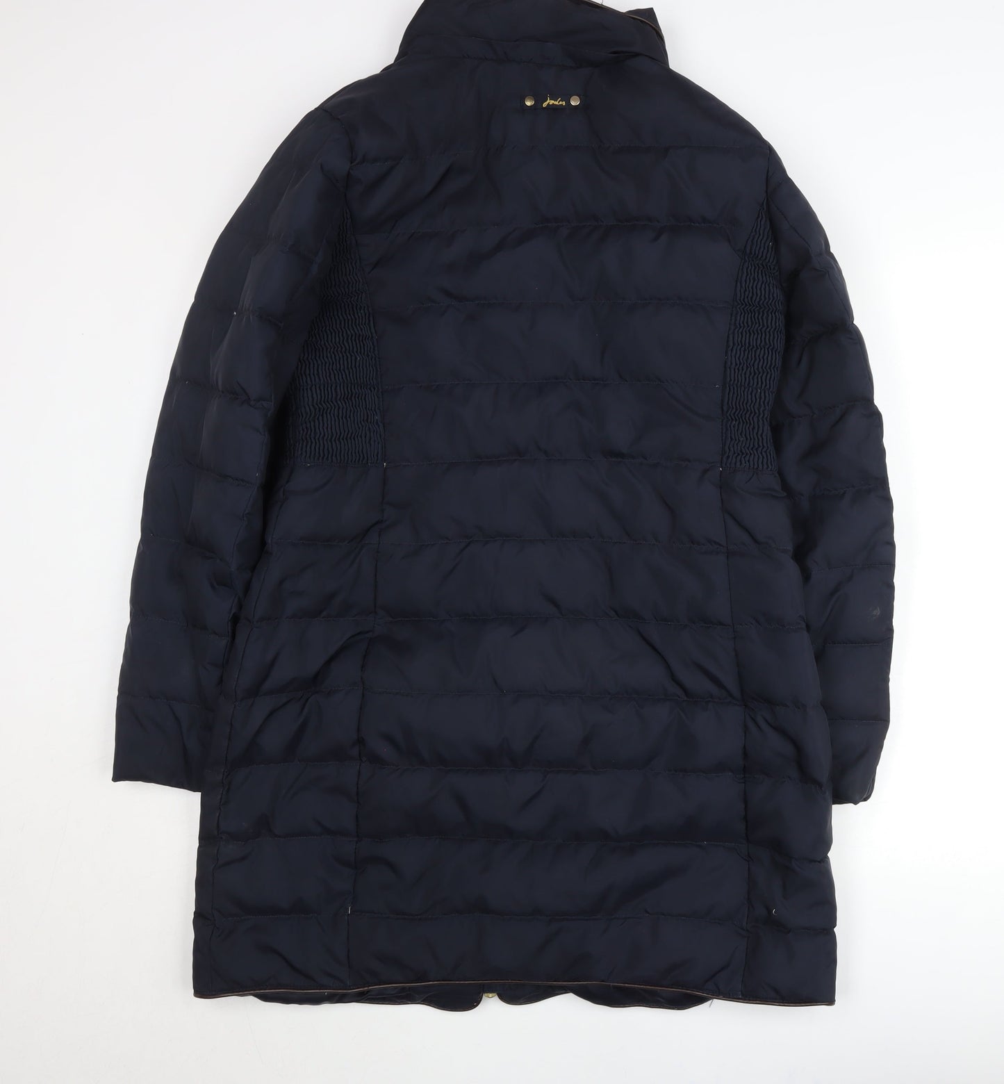 Joules Womens Blue Size 14 Long Puffer Coat Jacket Winter Travel
