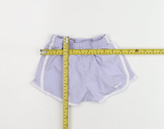 Nike Girls Purple Dri-FIT Active Shorts 2-3 Years Lightweight Sportswear